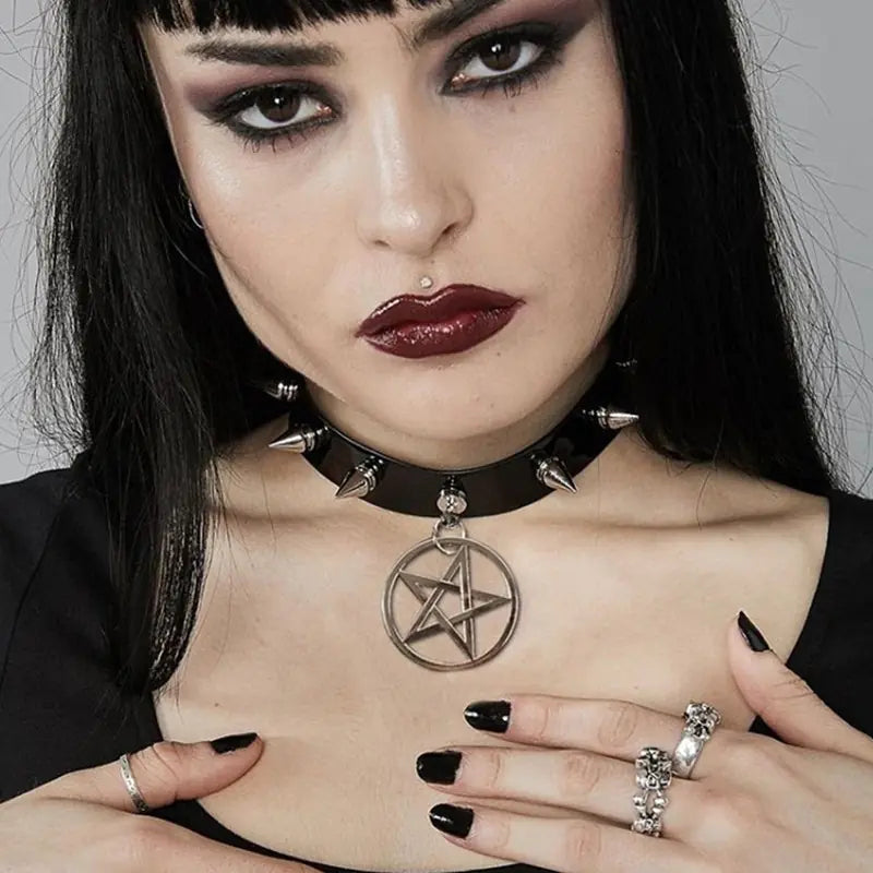 Gothic Pentagram Collar