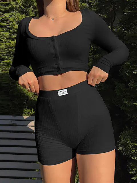 Versatile Slim Fit Street Style Ladies Set